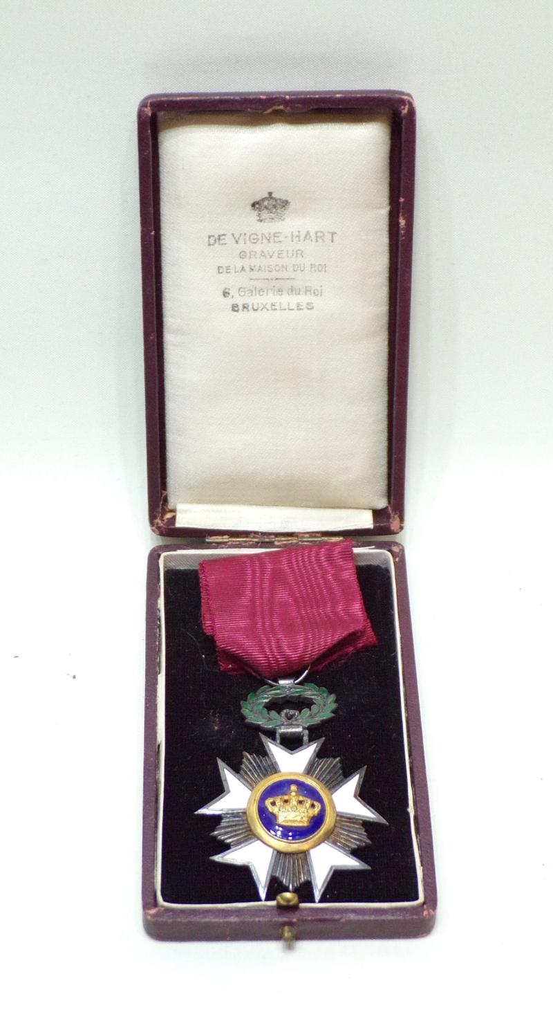 WW2 Era Belgian Order of the Crown- Boxed.
