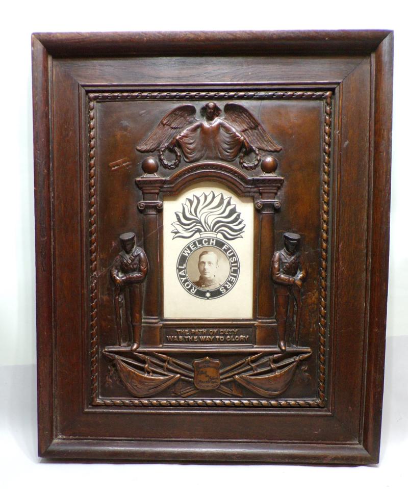 Large WW1 Memorial Frame Named to Williams RWF