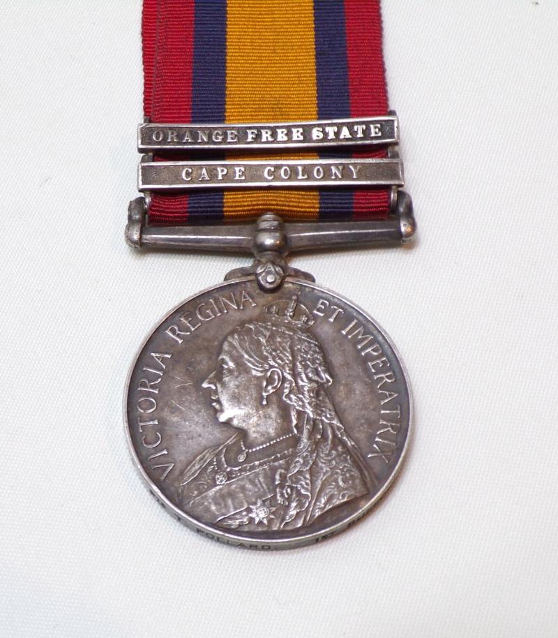 QSA + 2 to Pollard Suffolk Regiment – Died Naauwpoort SA 1900.