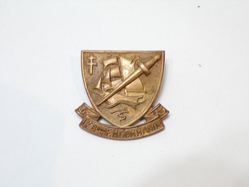 WW2 Free French 1st Commando Badge.