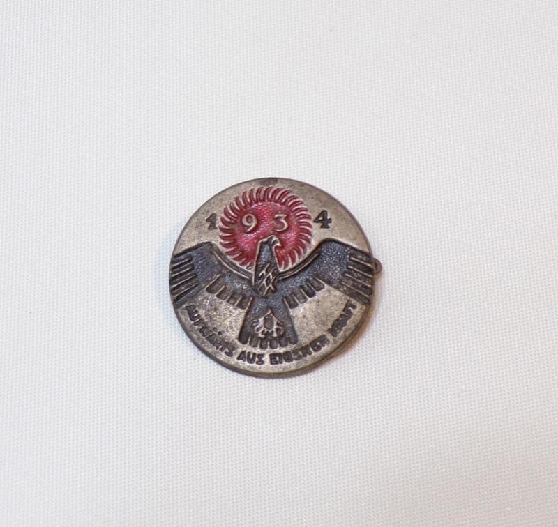 1934 Dated German Winter Relief Fund Donation Tinny