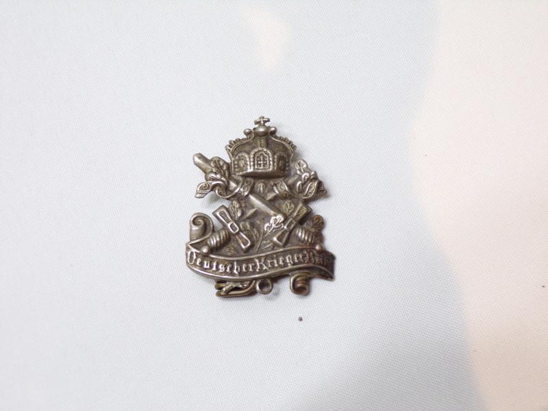 Pre WW1 German Warrior League Veterans Pin Badge