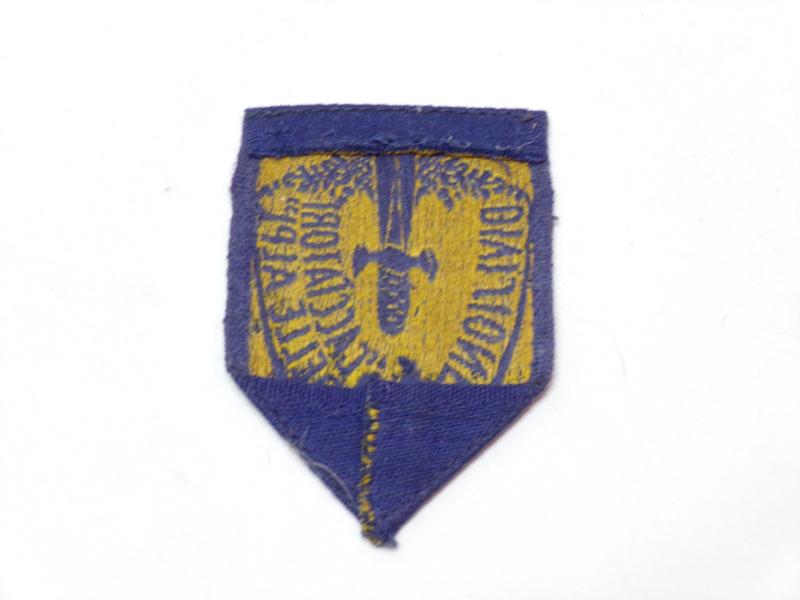 Rare Italian Black Shirts Cloth Sleeve Badge 22 Division