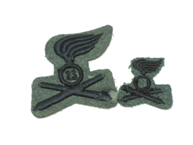 WW2 Italian 23rd Artillery Cloth Cap Badge & Collar.
