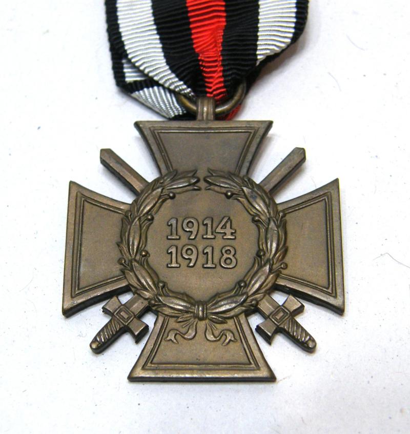 WW1 German Honour Cross with Swords. By Nolle & Huck