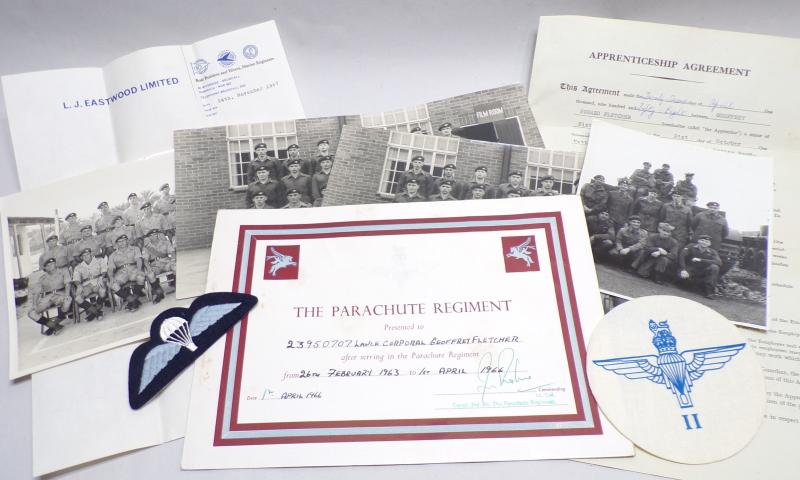 Ephemera Etc Relating to L/Corp Fletcher Para Reg.