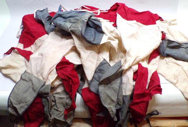Vintage 24 Flag Patriotic Linen Bunting