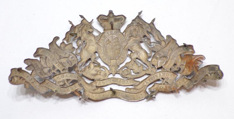 Victorian 16th Lancers Officers Silver Lance Cap Plate Boss.